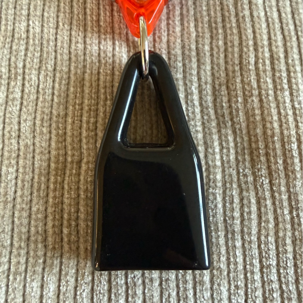 Black and Orange Keychain Carabiner Leash - Picture 5 of 10